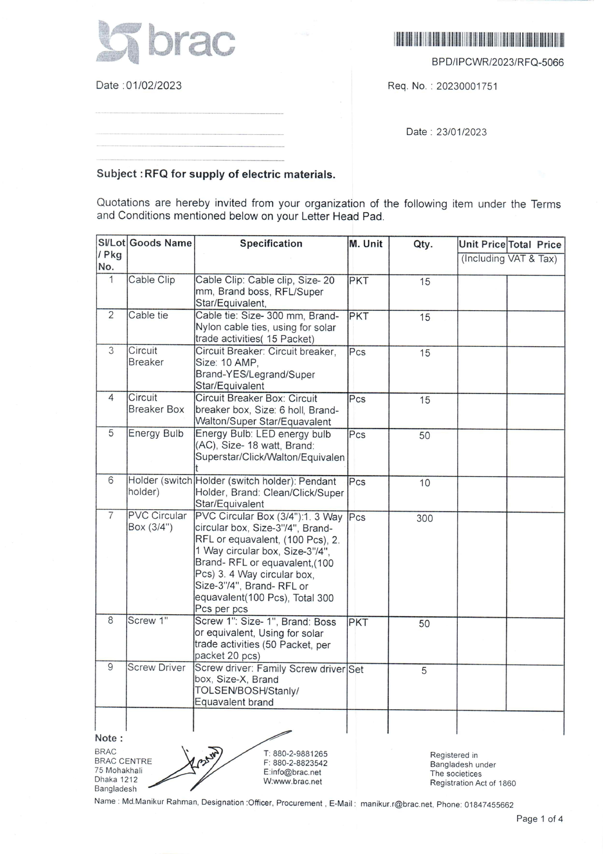 RFQ-5066 - Microprocessor and Microcontroller - Studocu