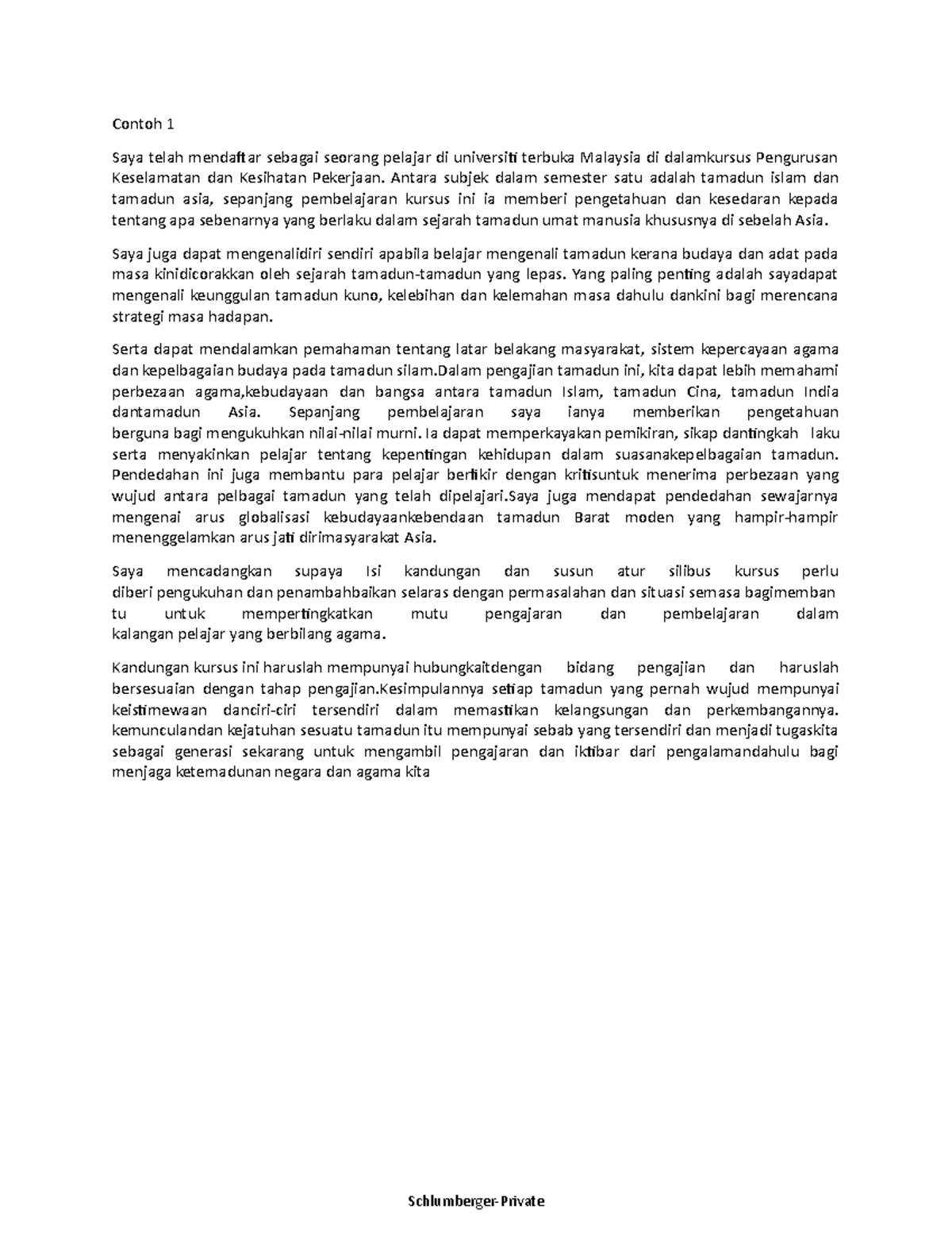 Contoh - Course work - Contoh 1 Saya telah mendaftar sebagai seorang ...