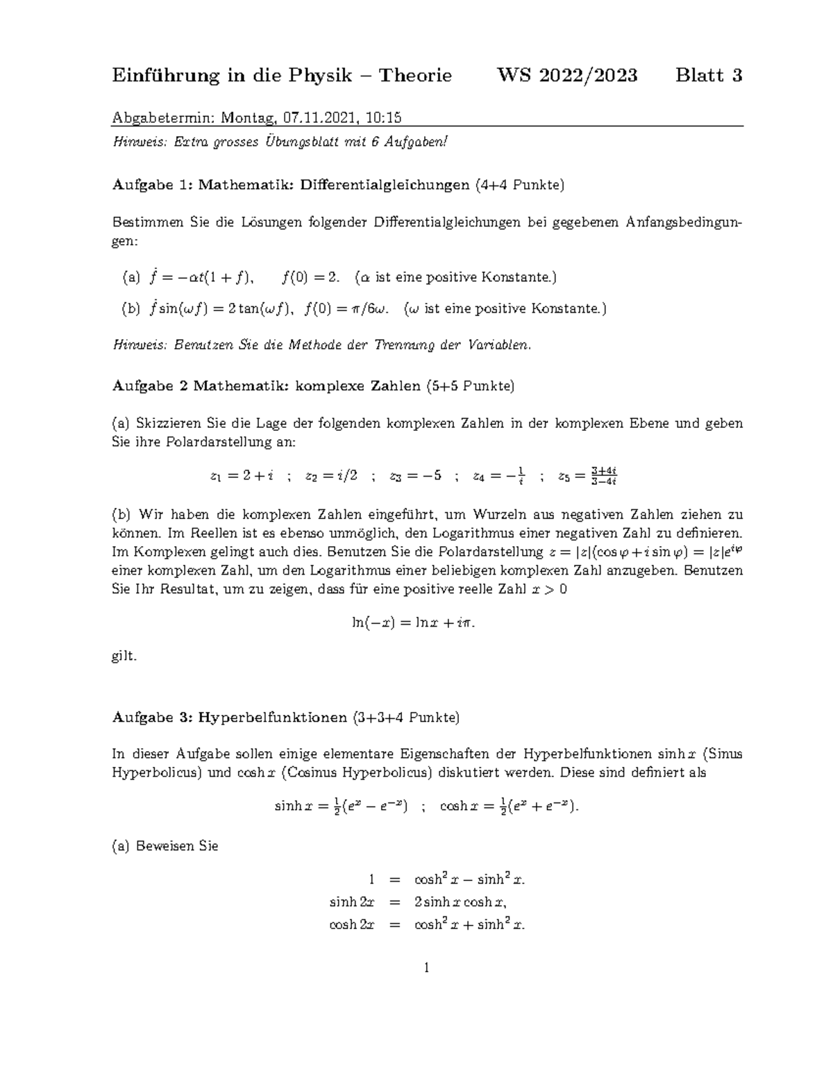 Uebung 03 Theorie - Aufgaben Rund Um Die Auflösung, Die Anwendung, Der ...