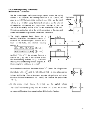 ENGR 1990 homework 4 + solution - 1/ ENGR 1990 Engineering Mathematics ...