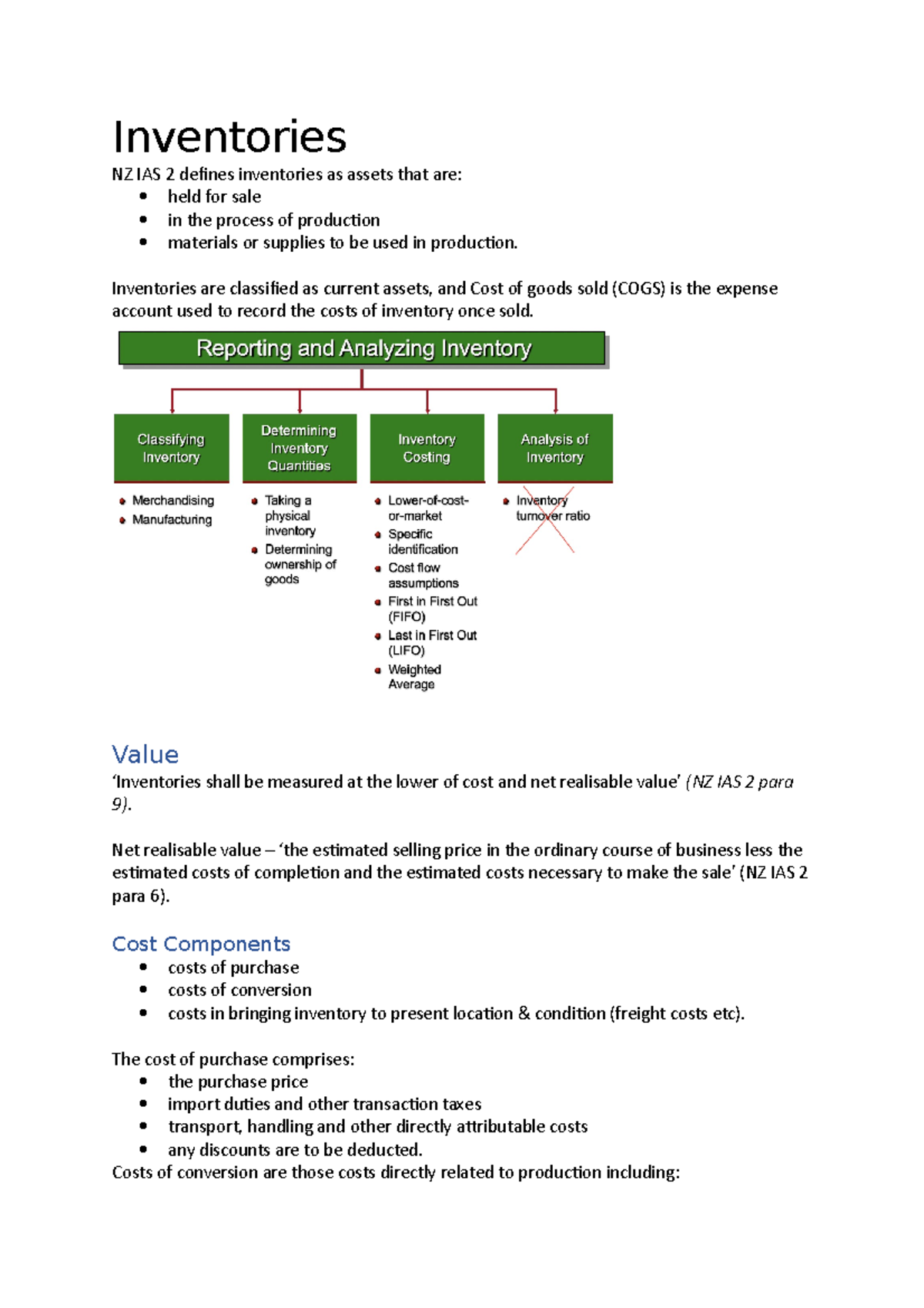 Inventories Lecture notes Week 4 Inventories NZ IAS 2 defines inventories as assets that are