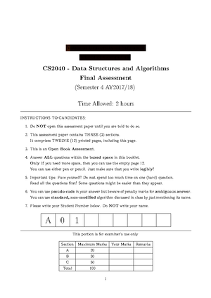 Structure Data and Algorithm with C - LECTURE NOTES ON DATA STRUCTURES ...