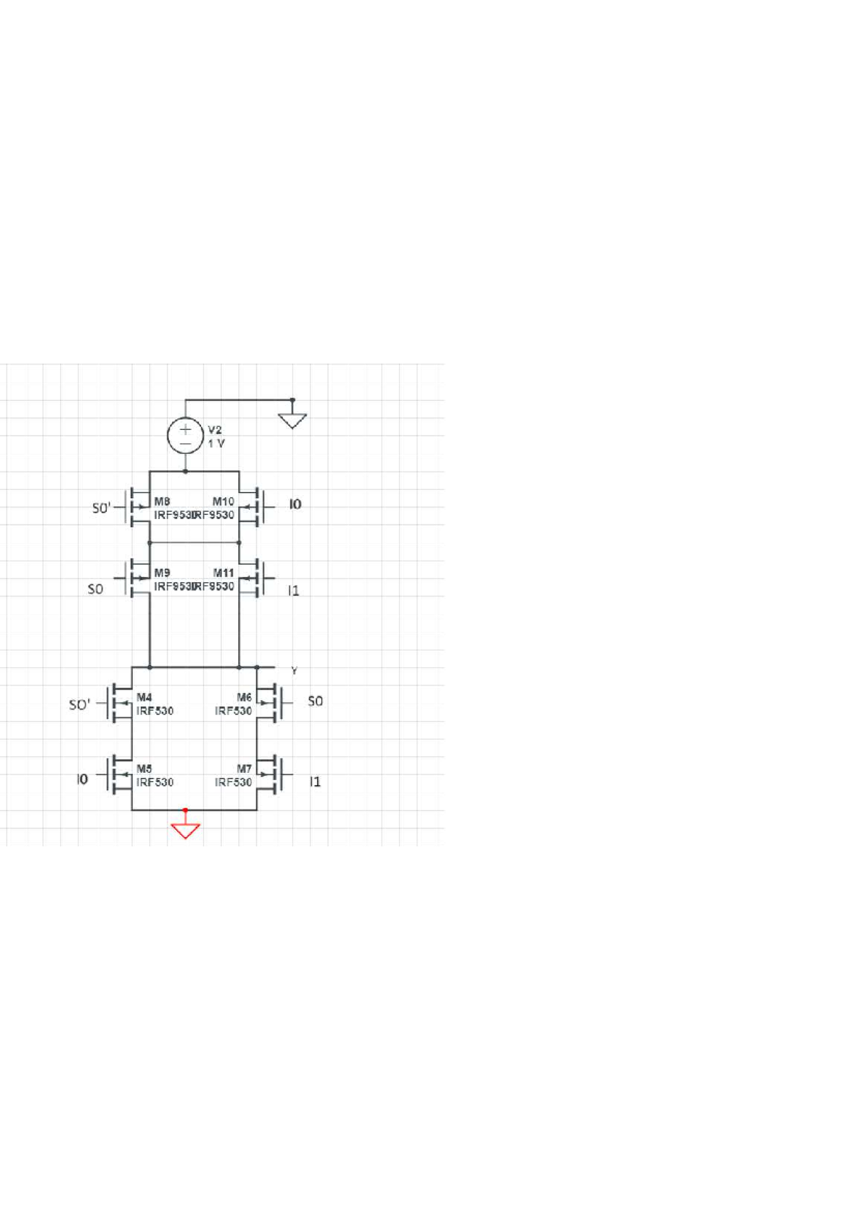 2x1 mux design using cmos - Digital Electronics - V2 1V M8 M10 ...
