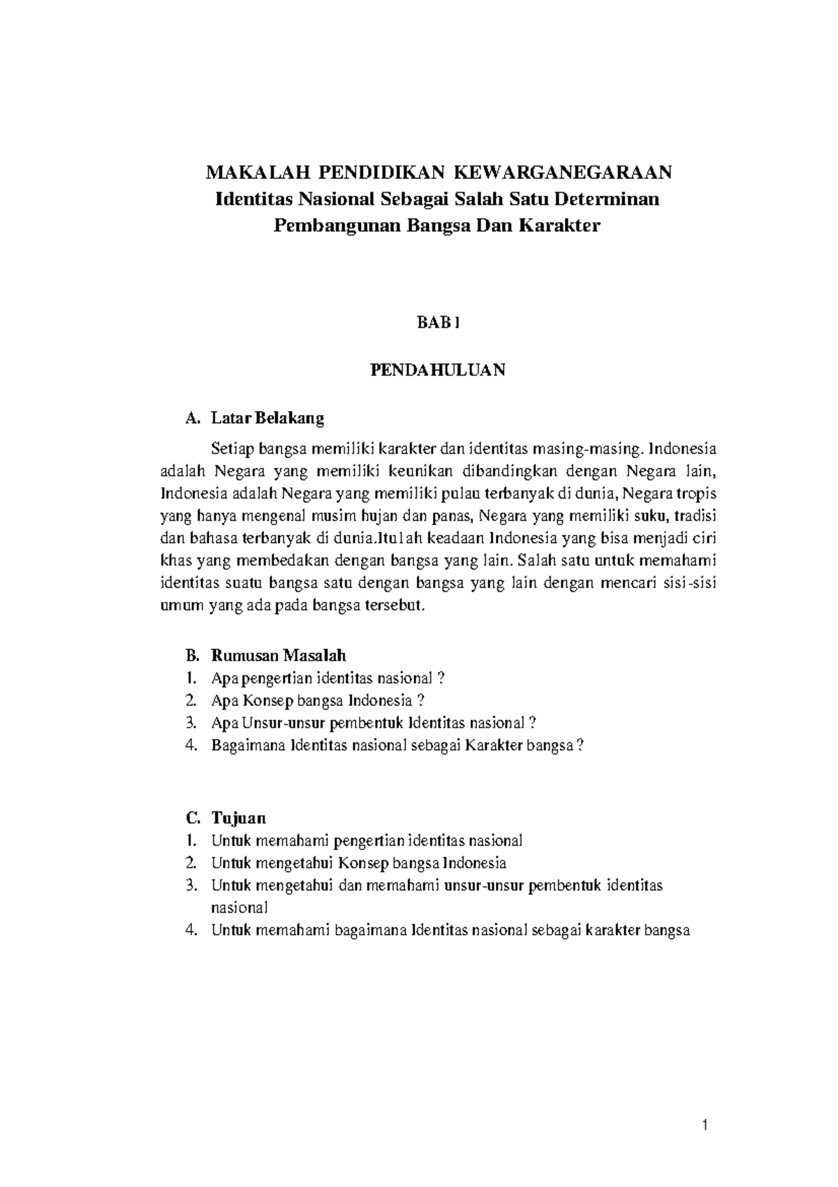 Identitas Nasional Sebagai Salah Satu Determinan Pembangunan Bangsa Dan ...