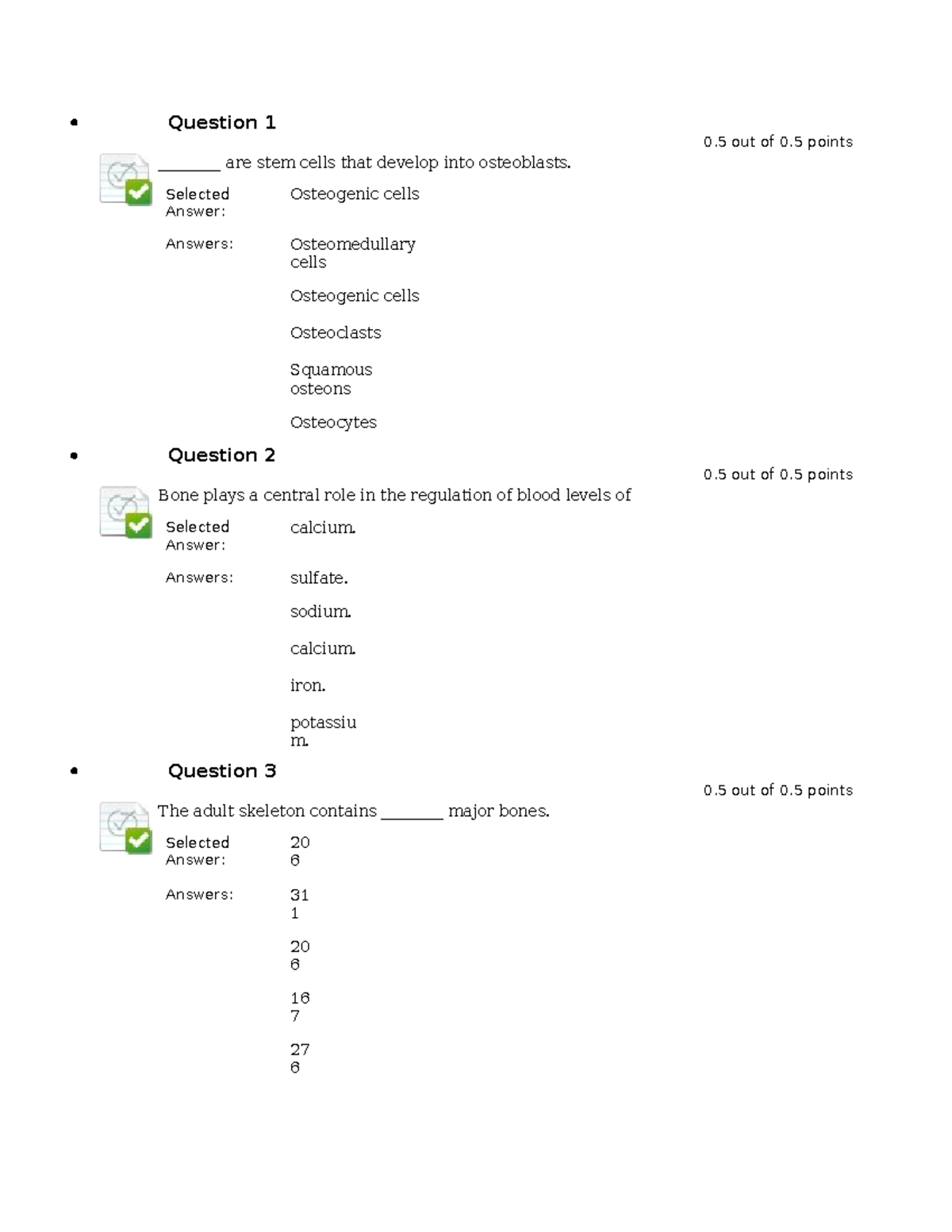 Anatomy Ch.6 Quiz - Course Work - Question 1 0 Out Of 0 Points ...