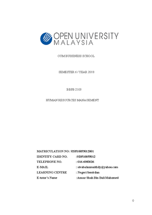 Introduction - Example of assignments - FACULTY BUSINESS & MANGEMENT ...