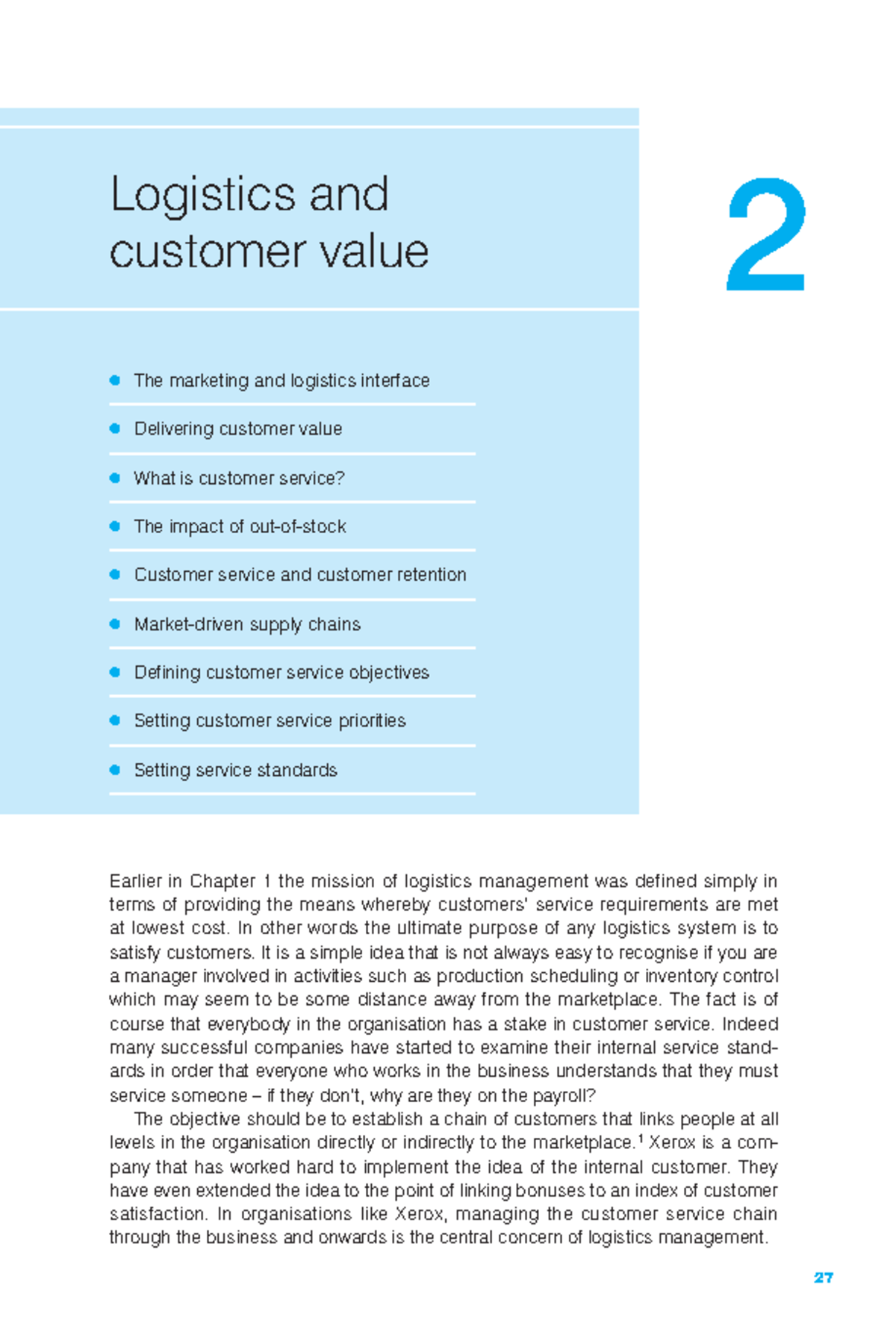 Cap 2 - Logistics & Supply Chain Managment - 27 Earlier in Chapter 1 ...