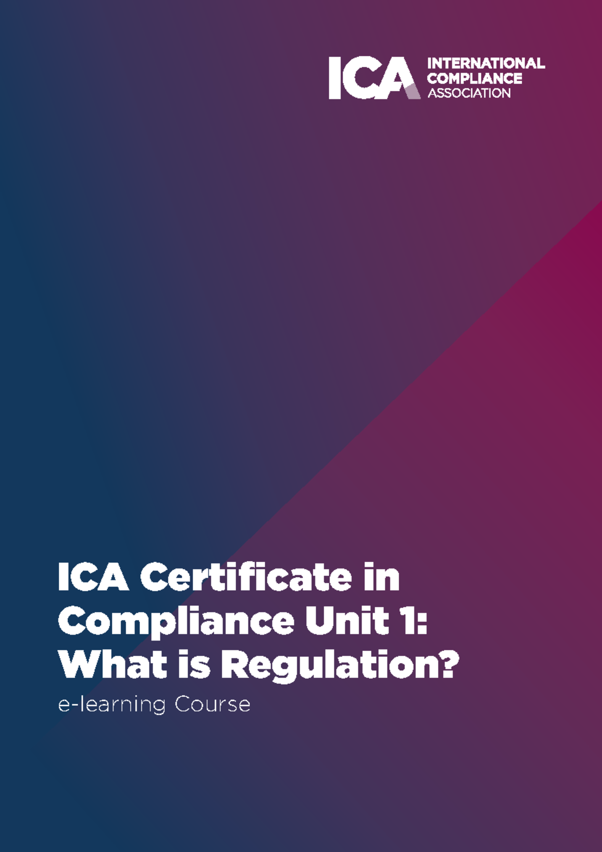 R02 U1 CD15243 Certificate in Compliance - What is regulation ...