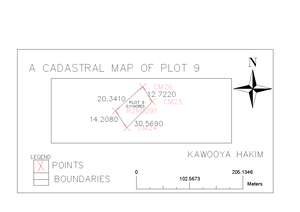 PLOT 6, 7 - surveyed plots - Land Surveying and Geomatics - N Meters 0 ...
