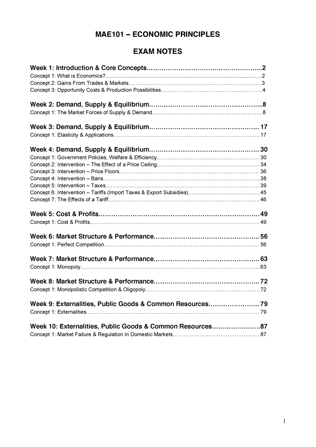 economic-principles-full-summary-mae101-economic-1-introduction-core