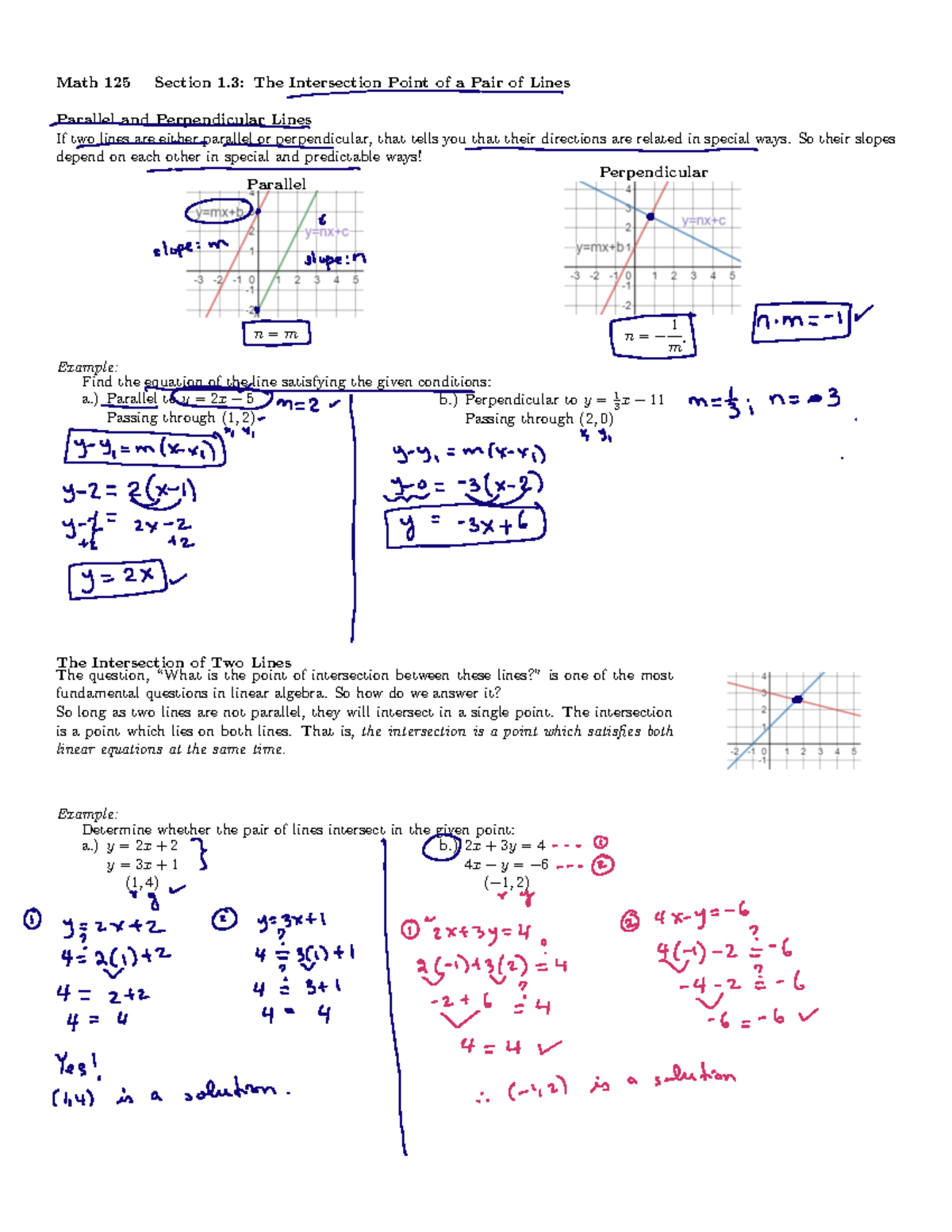 Math 125 LS 1.3 Solutions FALL20 - Math 125 Section 1: The Intersection ...