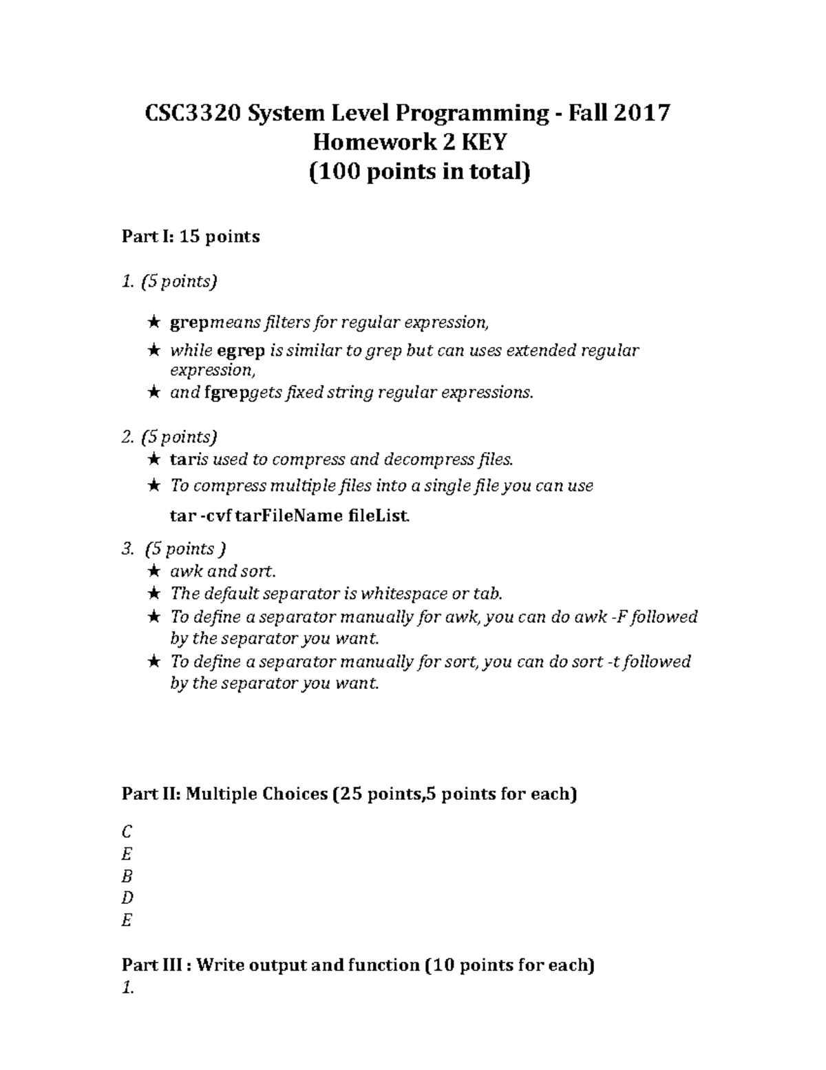 senior skills homework program answers