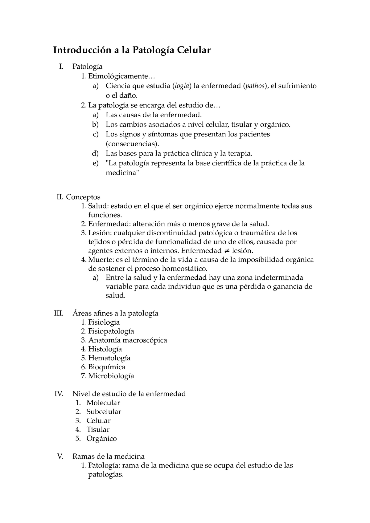 Tema 1 Introducción A La Patología Celular Introducción A La Patología Celular I Patología 1 2506