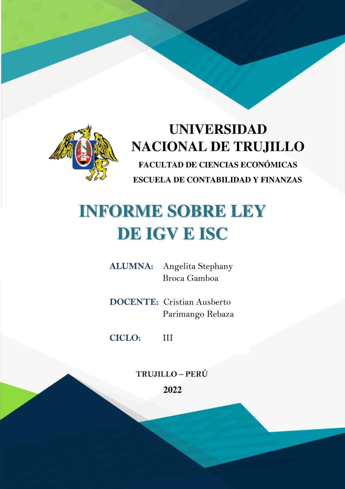 LEY IGV E ISC - Ley IGV E ISC, Con Su Interpretación - I UNIVERSIDAD ...