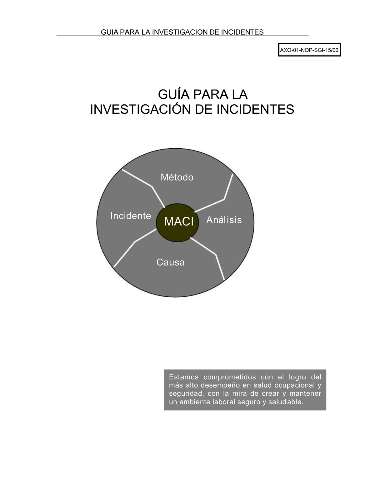 Icam Guia De Investigacion De Accidentes - GUIA PARAGUIA PARA LA ...