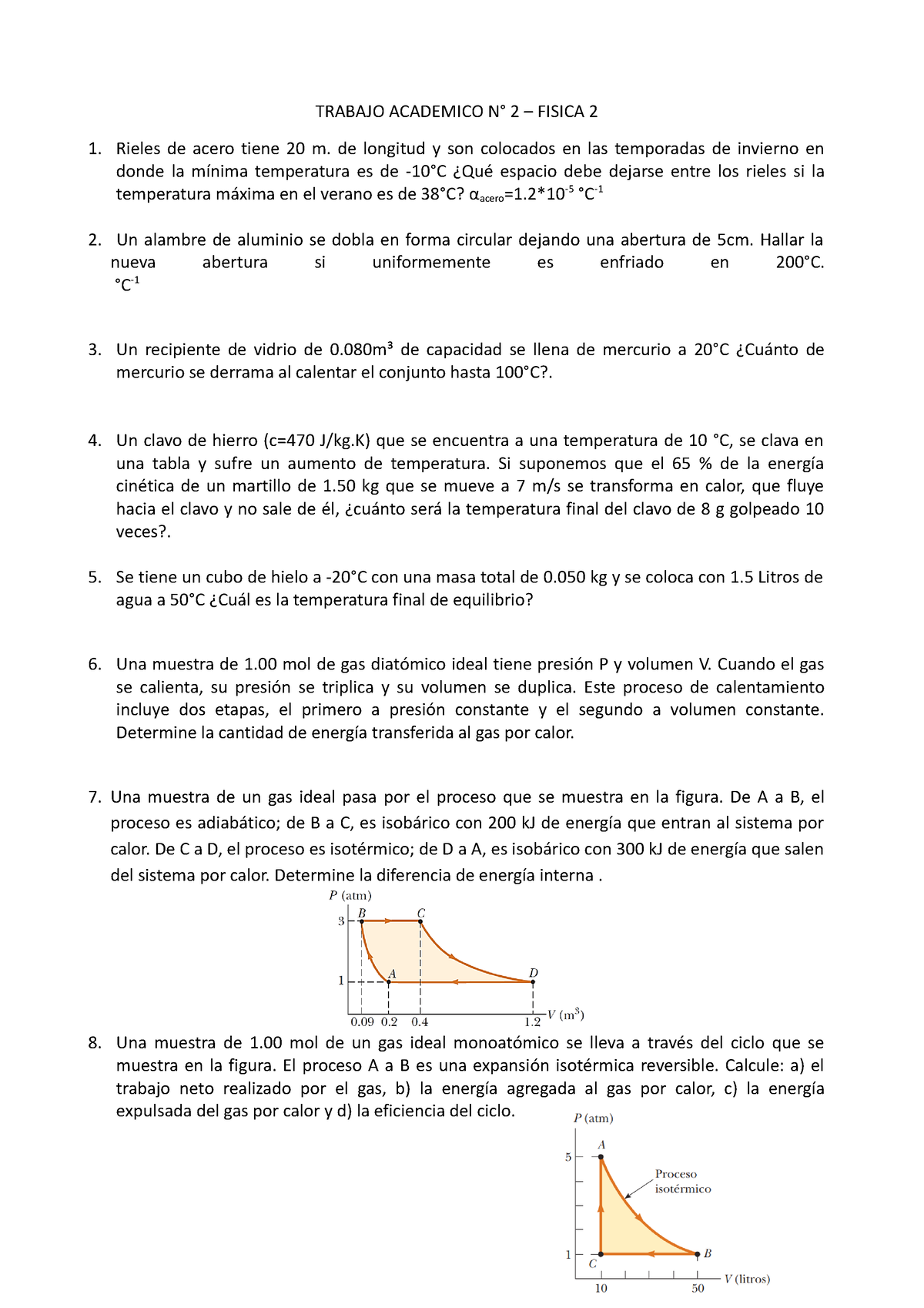 Trabajo Academico N°2 - Practica De Física - TRABAJO ACADEMICO N° 2 ...