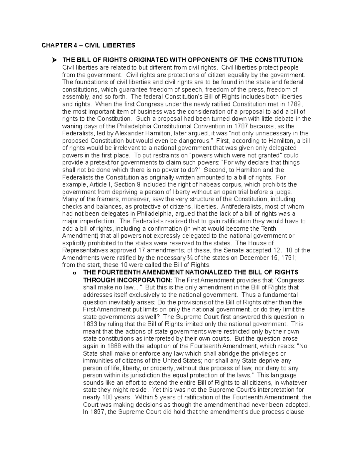 chapter-4-notes-chapter-4-civil-liberties-the-bill-of-rights