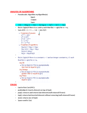 exercises for materials in data structure - 1 Exercises and Solutions ...