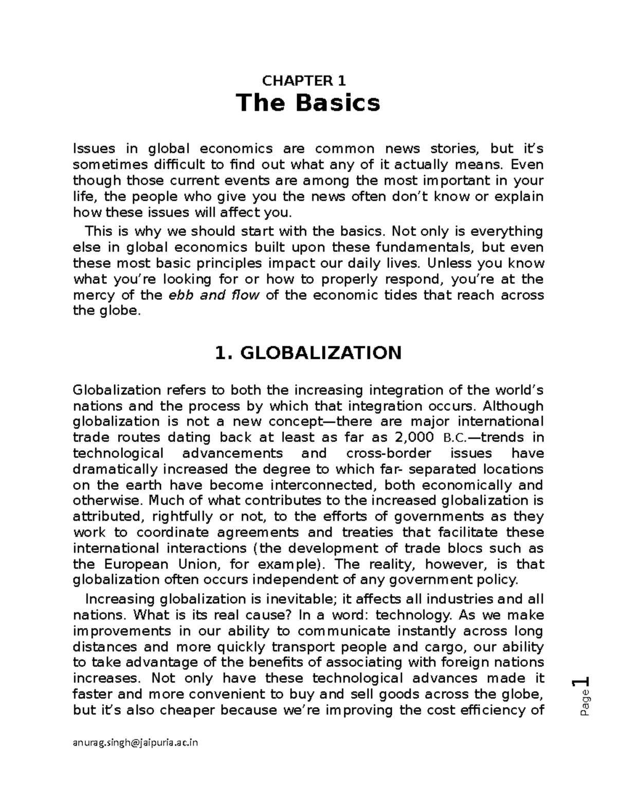 economics globalisation case study