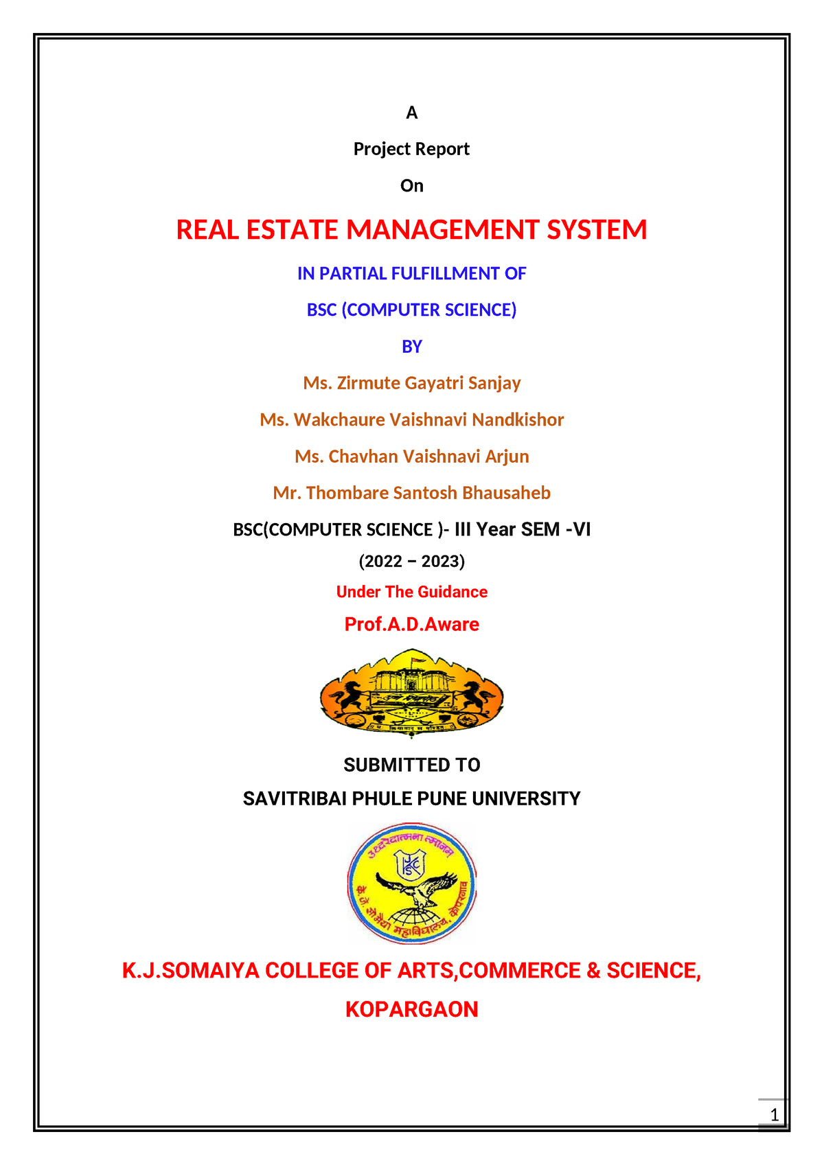 thesis on real estate management