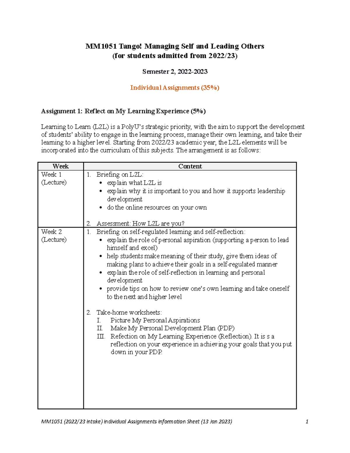 MM1051 Individual Assignment Information Sheet (2022 23 Intake) 13 Jan ...