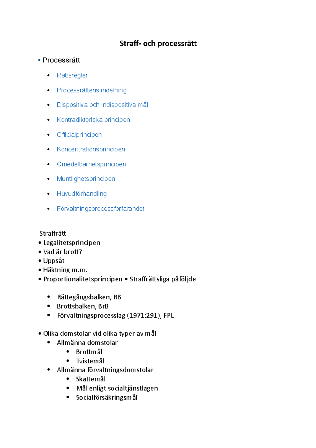 Straff - Proportionalitetsprincipen • Straffrätsliga påföljde ...