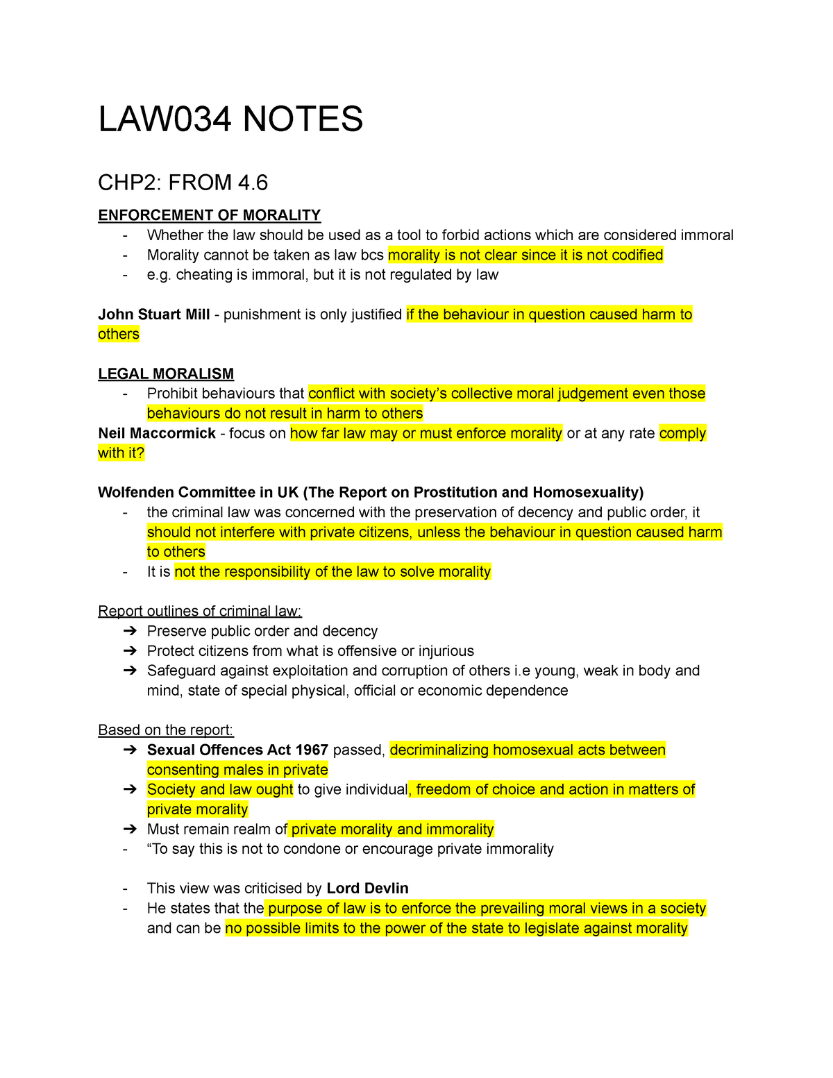 written assignment law034