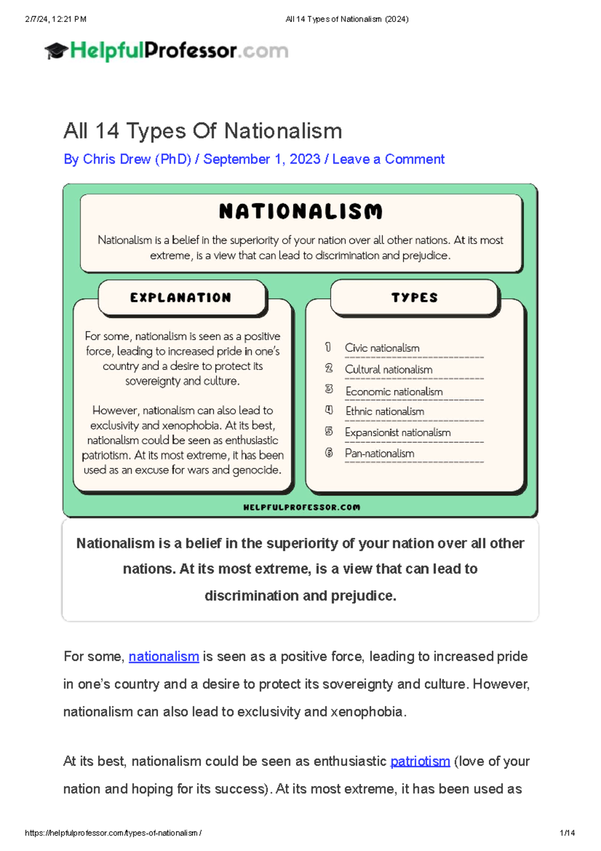 All 14 Types of Nationalism (2024) - All 14 Types Of Nationalism ...