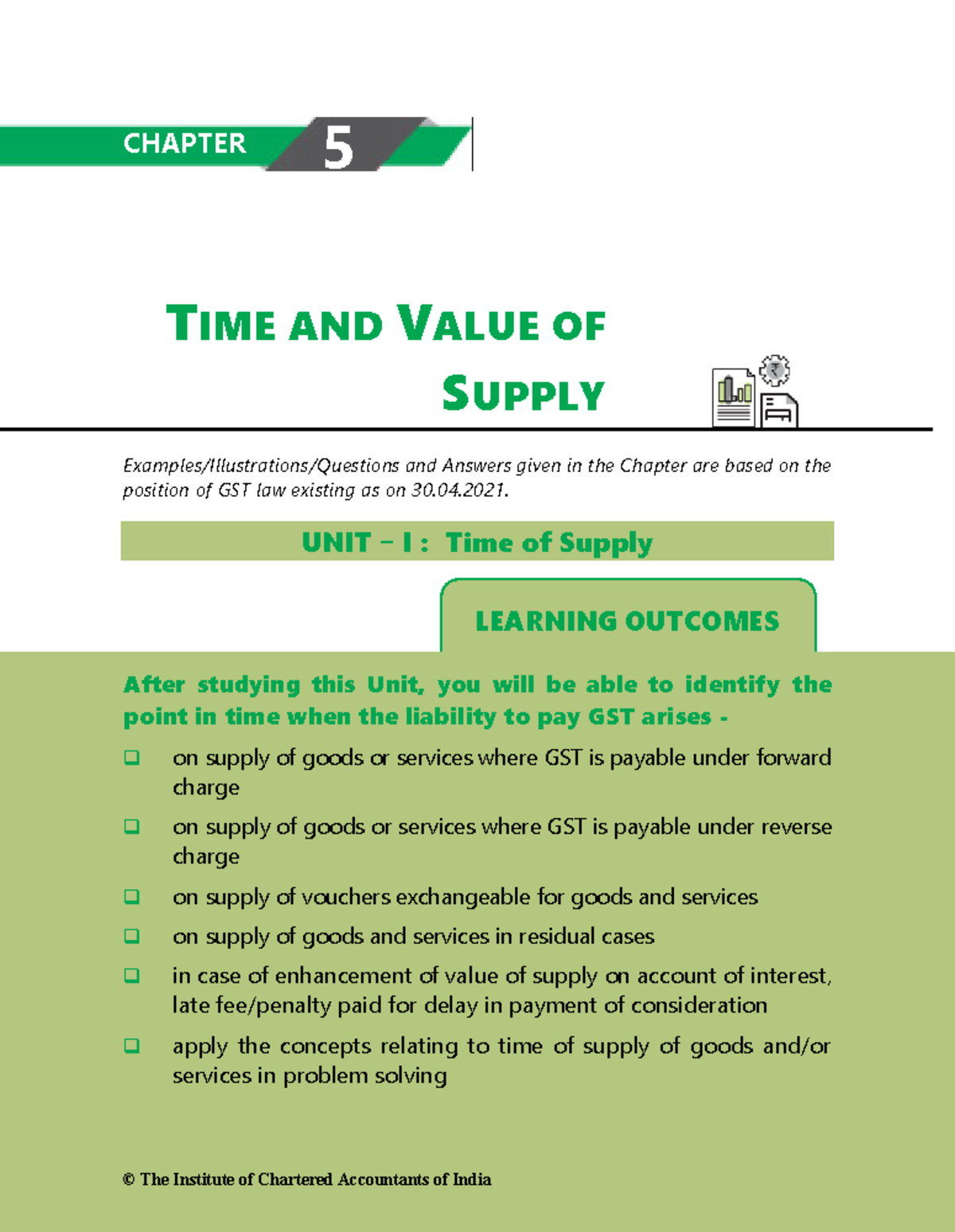 GST SIR Revision FILE - NOTES - LEARNING OUTCOMES TIME AND VALUE OF ...