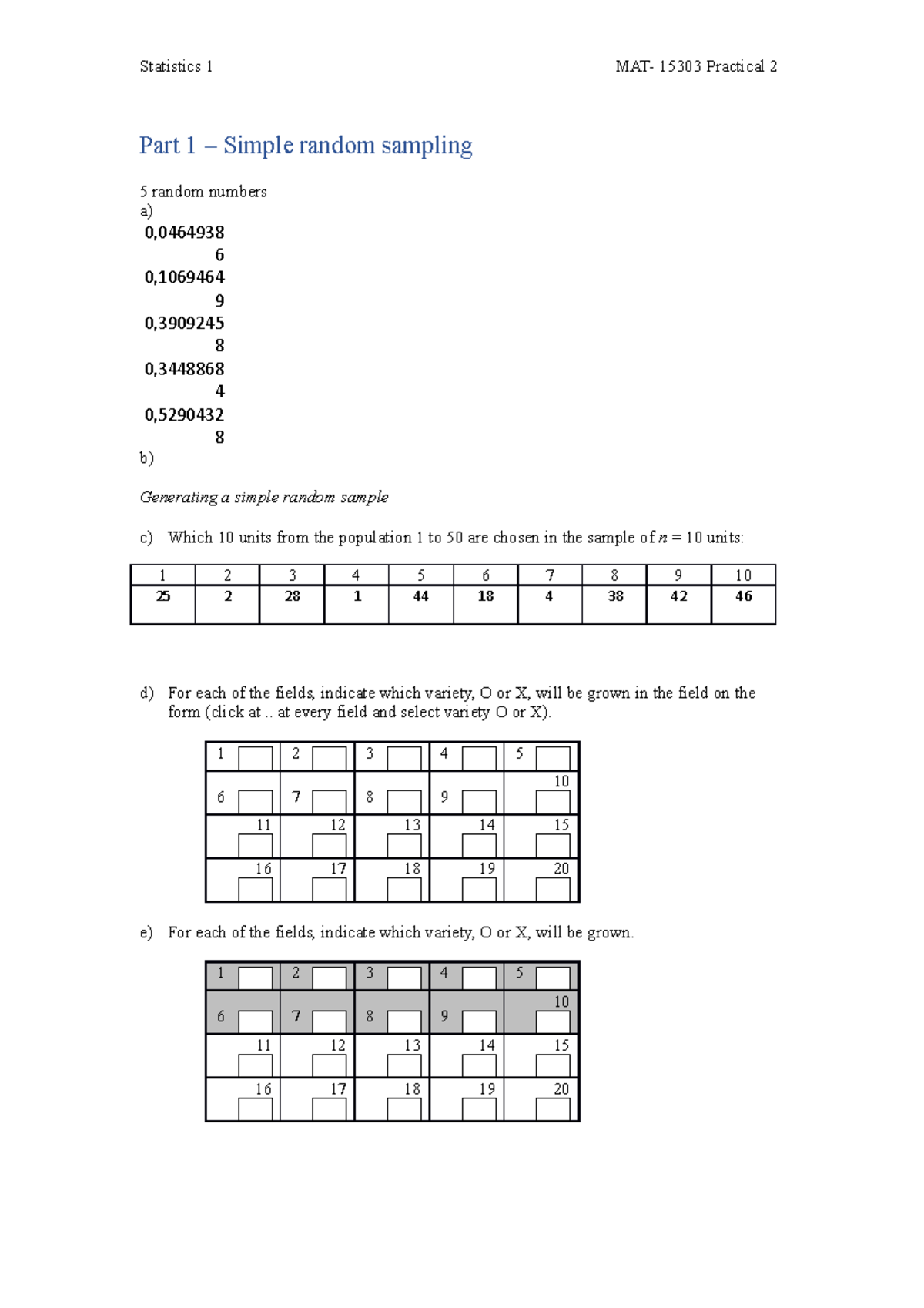 Computer practical form 2 answer form - Statistics 1 - Wageningen ...