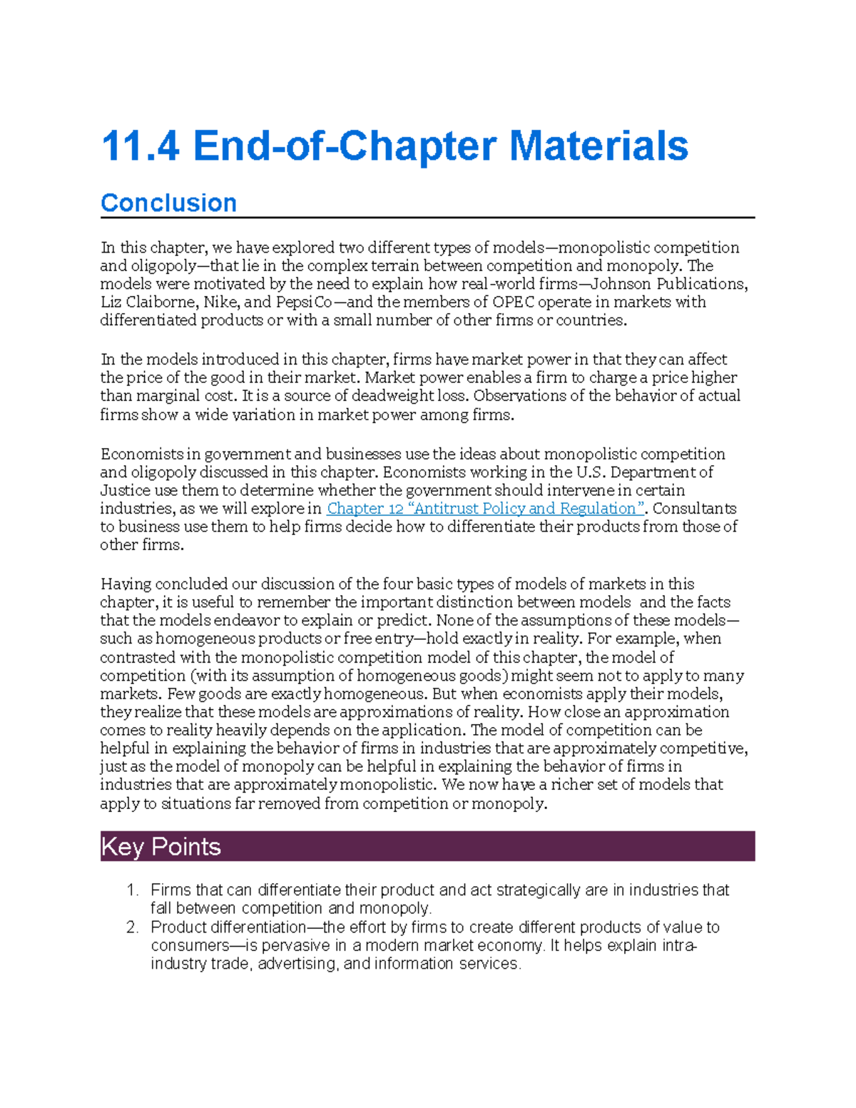 11.4 End-of-Chapter Materials - 11 End-of-Chapter Materials Conclusion ...