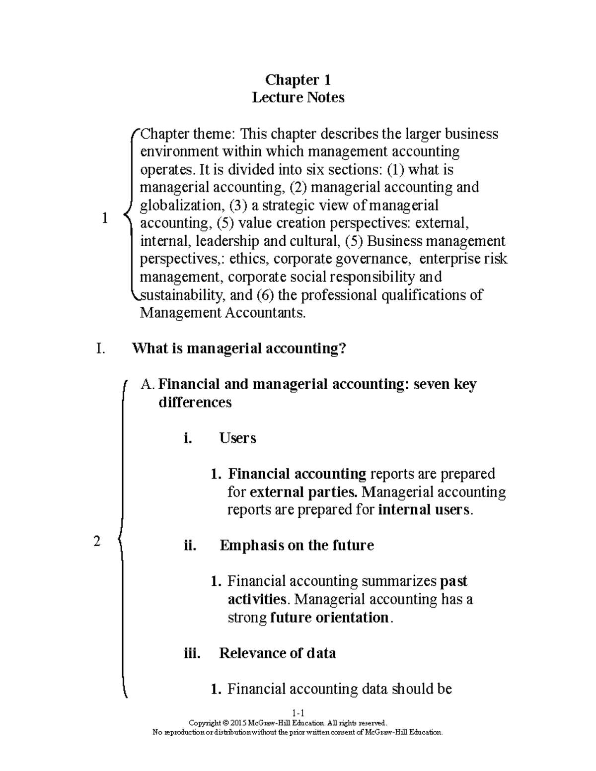 Gnbcy LN Chap01 Managerial Accounting And Business Environment ...