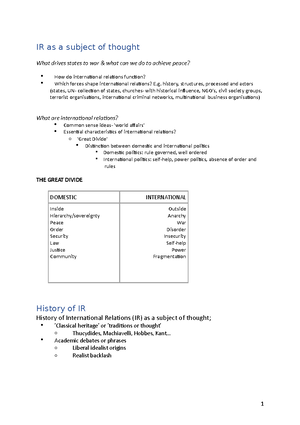 Chapter 12 summary of Richard Devetak's An Introduction to ...