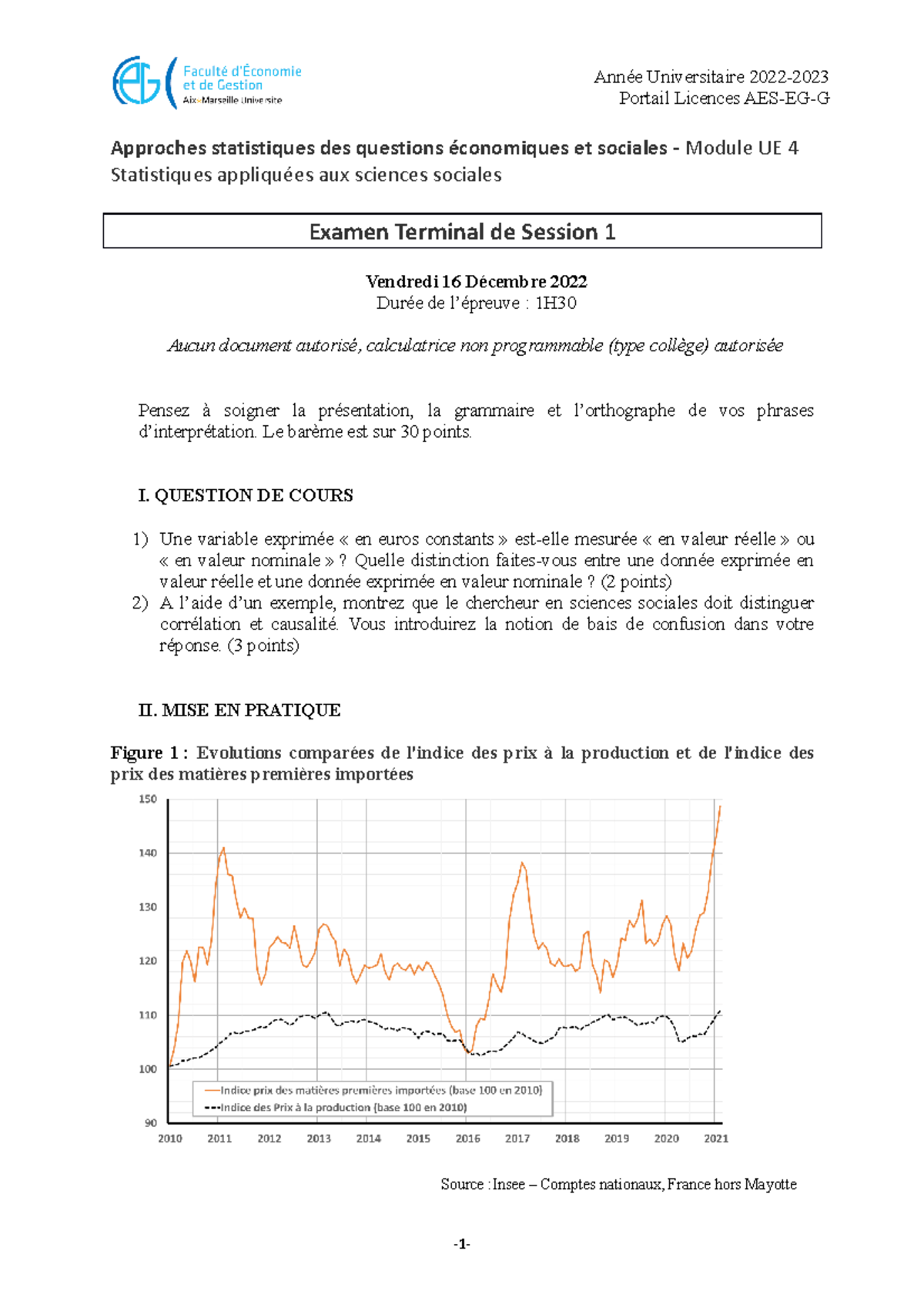 Sujet session 1 Asqes 2022-23 - Approches statistiques des questions ...