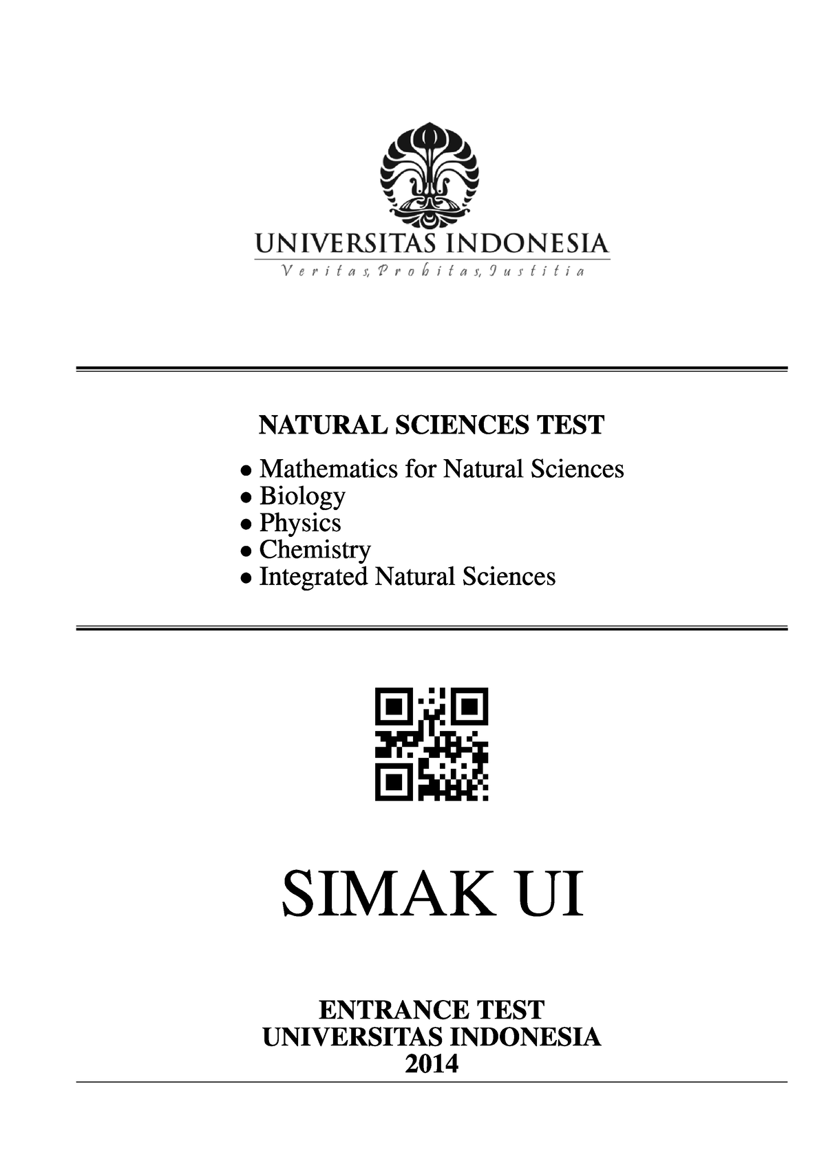 2014 Natural Sciences - Soal Soal - Bahasa Indonesia Hukum - Studocu