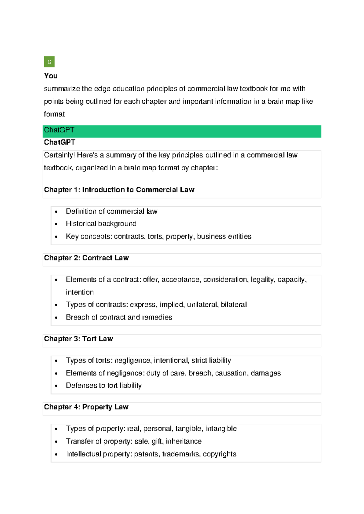Personalised commercial law study guide - You summarize the edge ...