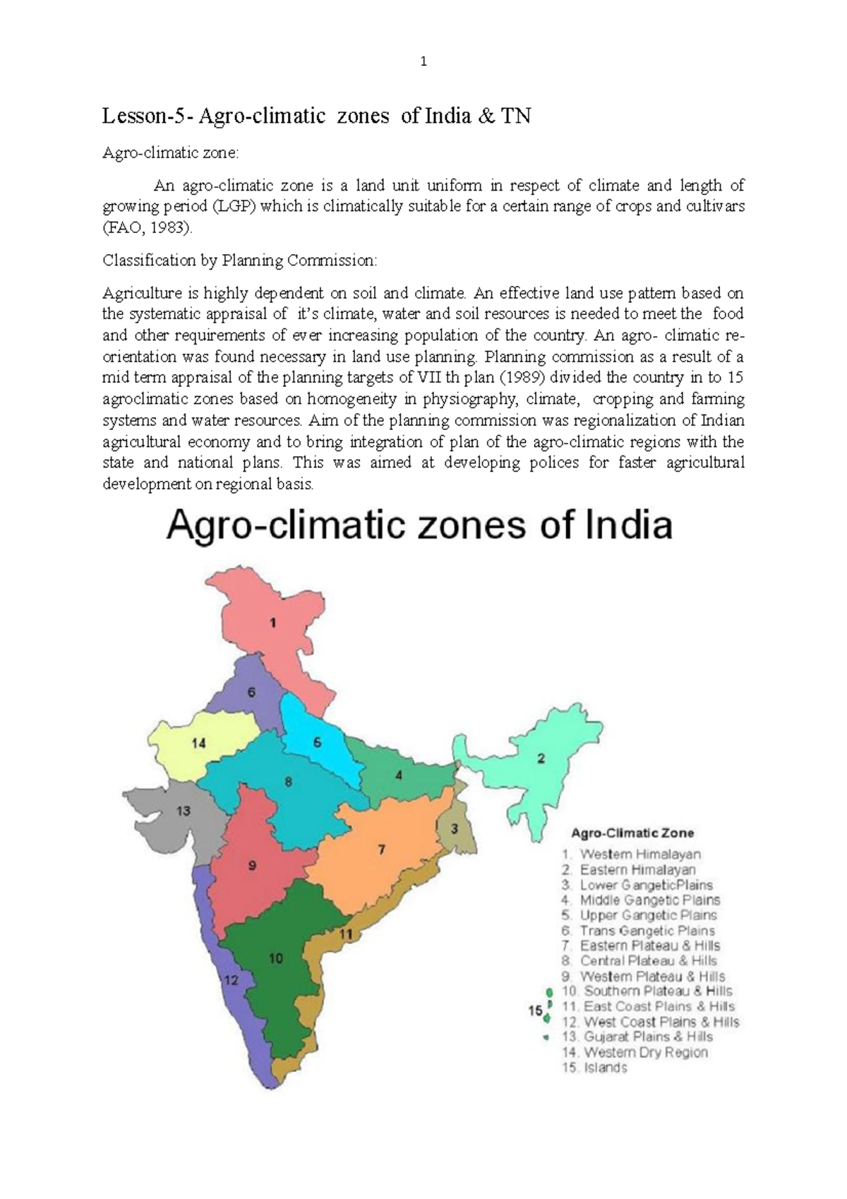 lesson-5-agroclimatic-zones-classification-by-planning-commission