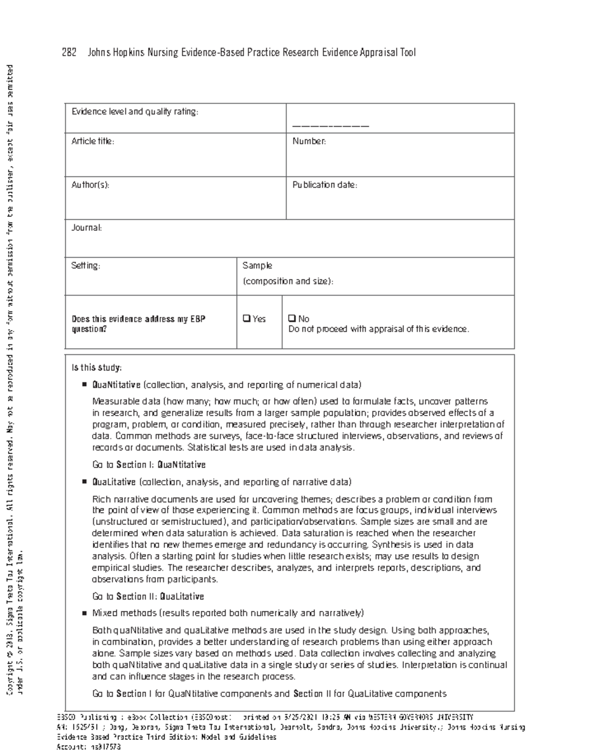 research-evidence-appraisal-tool-282-johns-hopkins-nursing-evidence