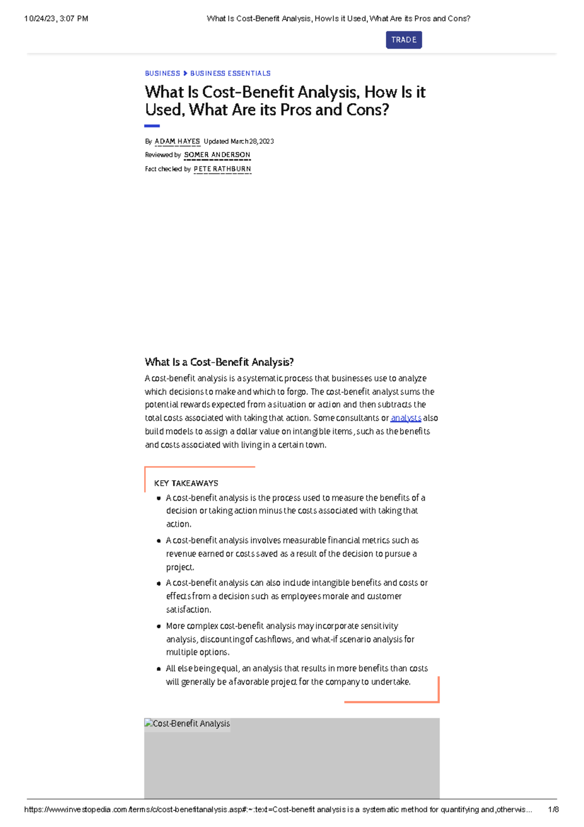 What Is CostBenefit Analysis, How Is it Used, What Are its Pros and