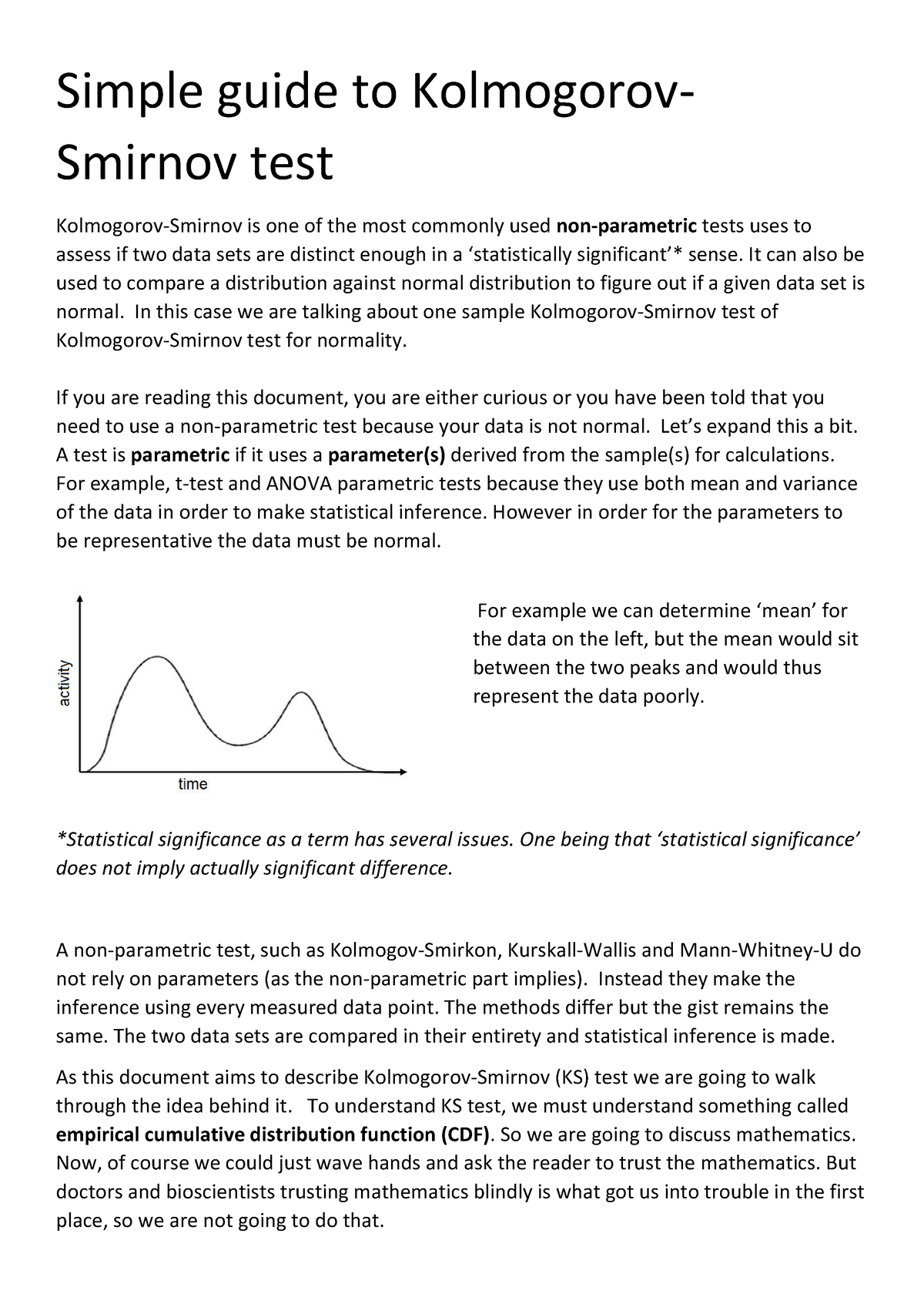 Kolmogorov Smirnov - Lecture Notes - Simple Guide To Kolmogorov ...