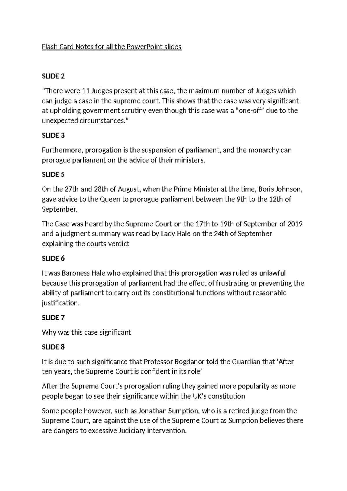 Flash Card Notes for the Powerpoint[ 30] - Flash Card Notes for all the ...