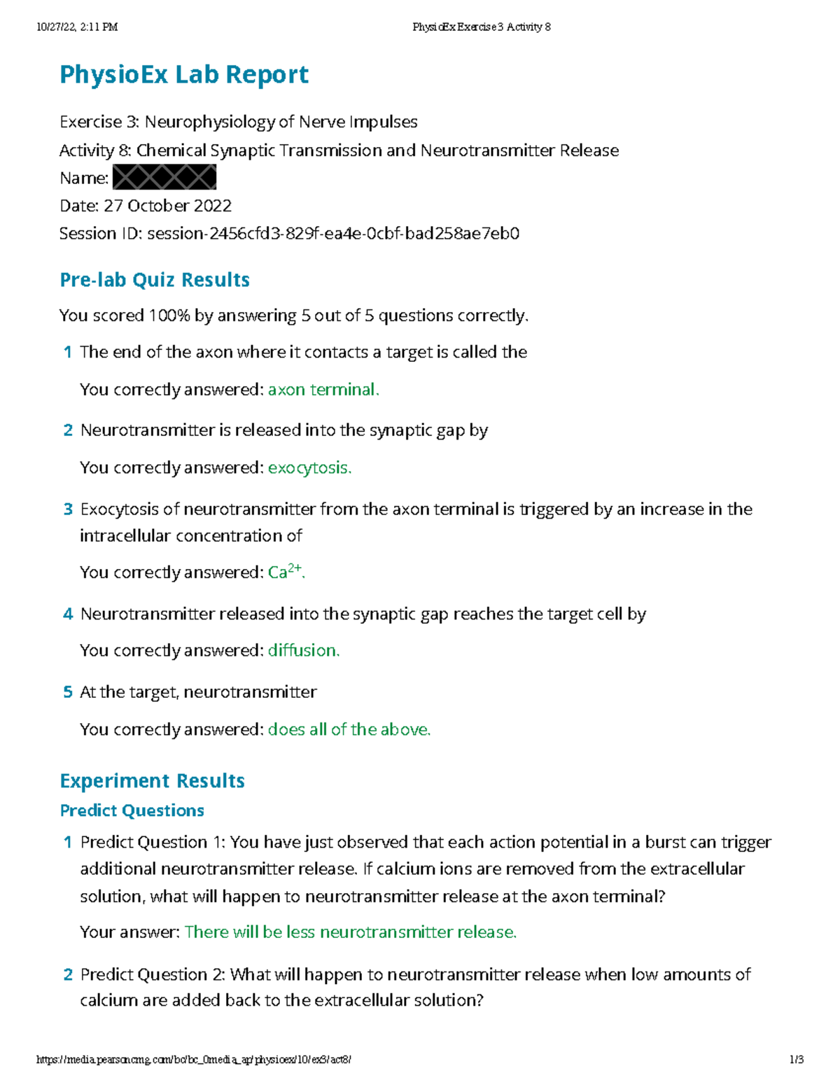 Physio Ex Exercise 3 Activity 8 - 30 3K\VLR([ ([HUFLVH $FWLYLW\ - Studocu