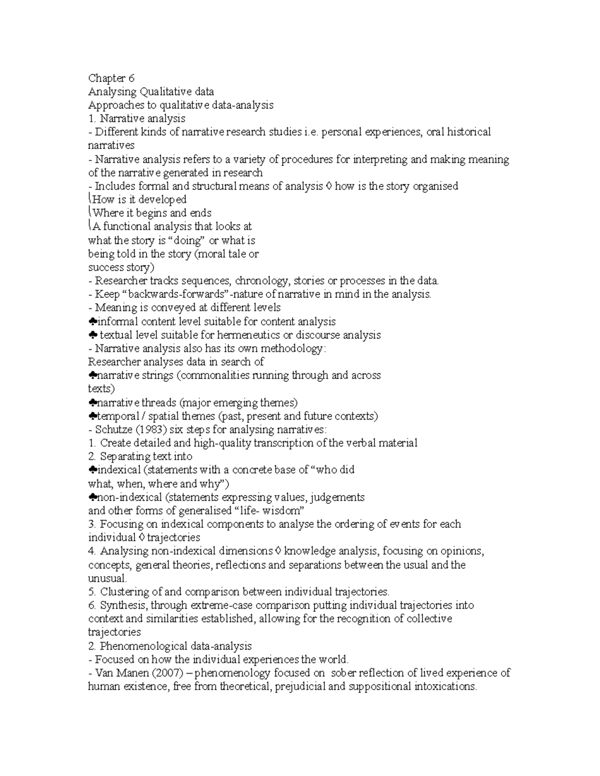 Analyzing qualitative data - Chapter 6 Analysing Qualitative data ...