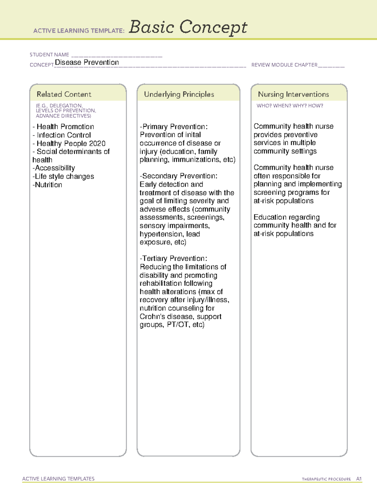 CHNremediation diseaseprevention - ACTIVE LEARNING TEMPLATES ...