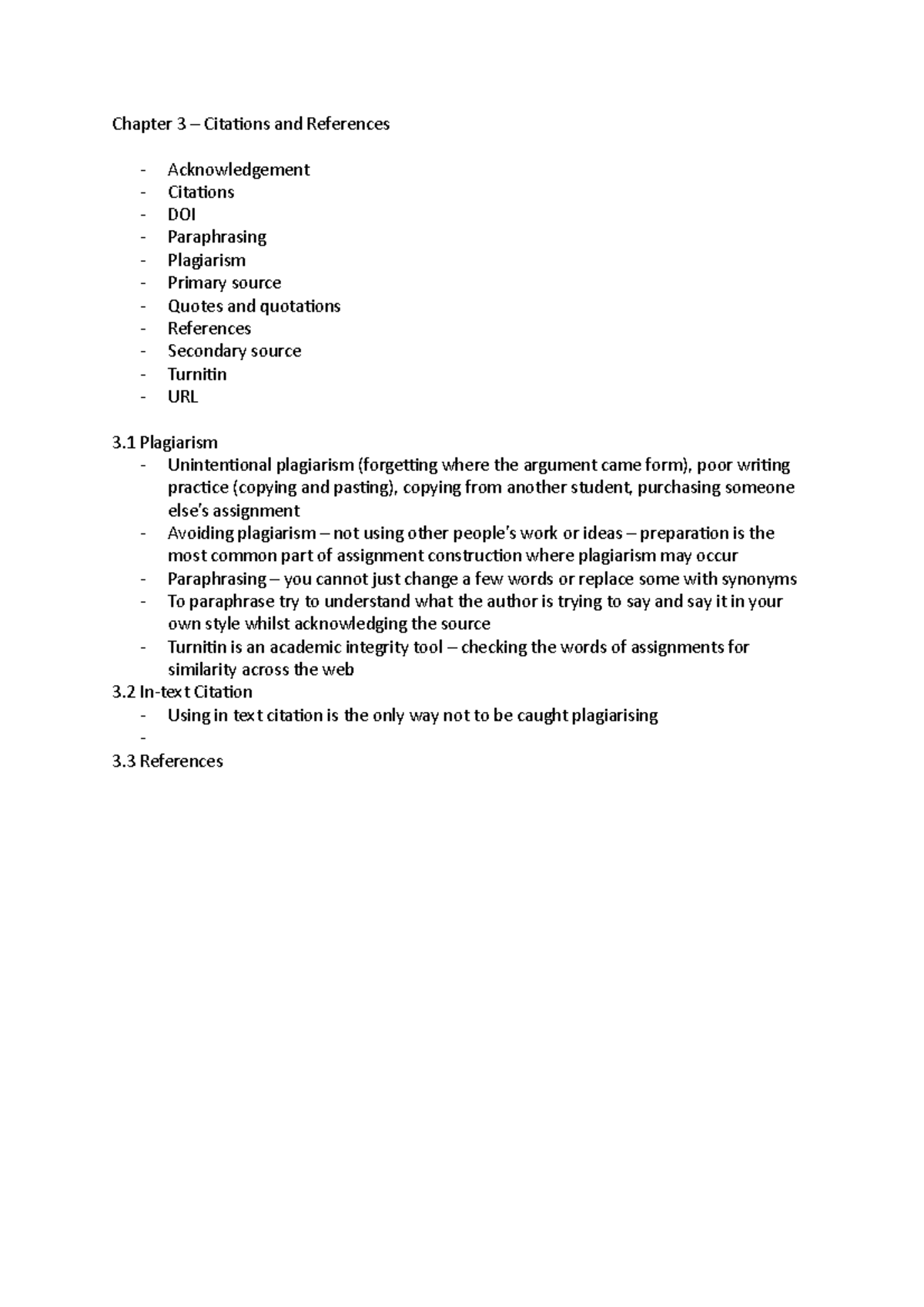 Chapter 3 Reading Notes - Chapter 3 – Citations and References ...