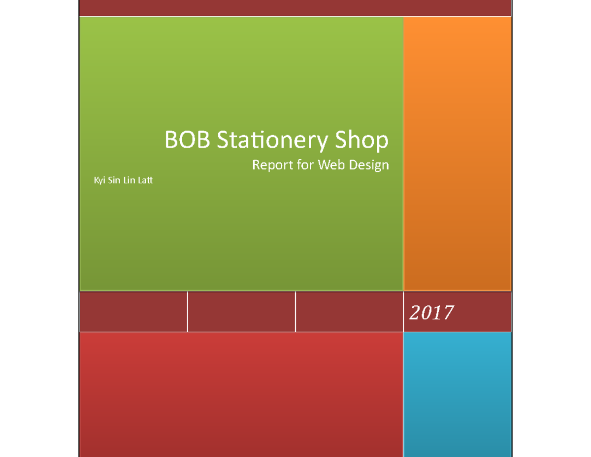 Report - Graphic Design and Web Design Assignment about 