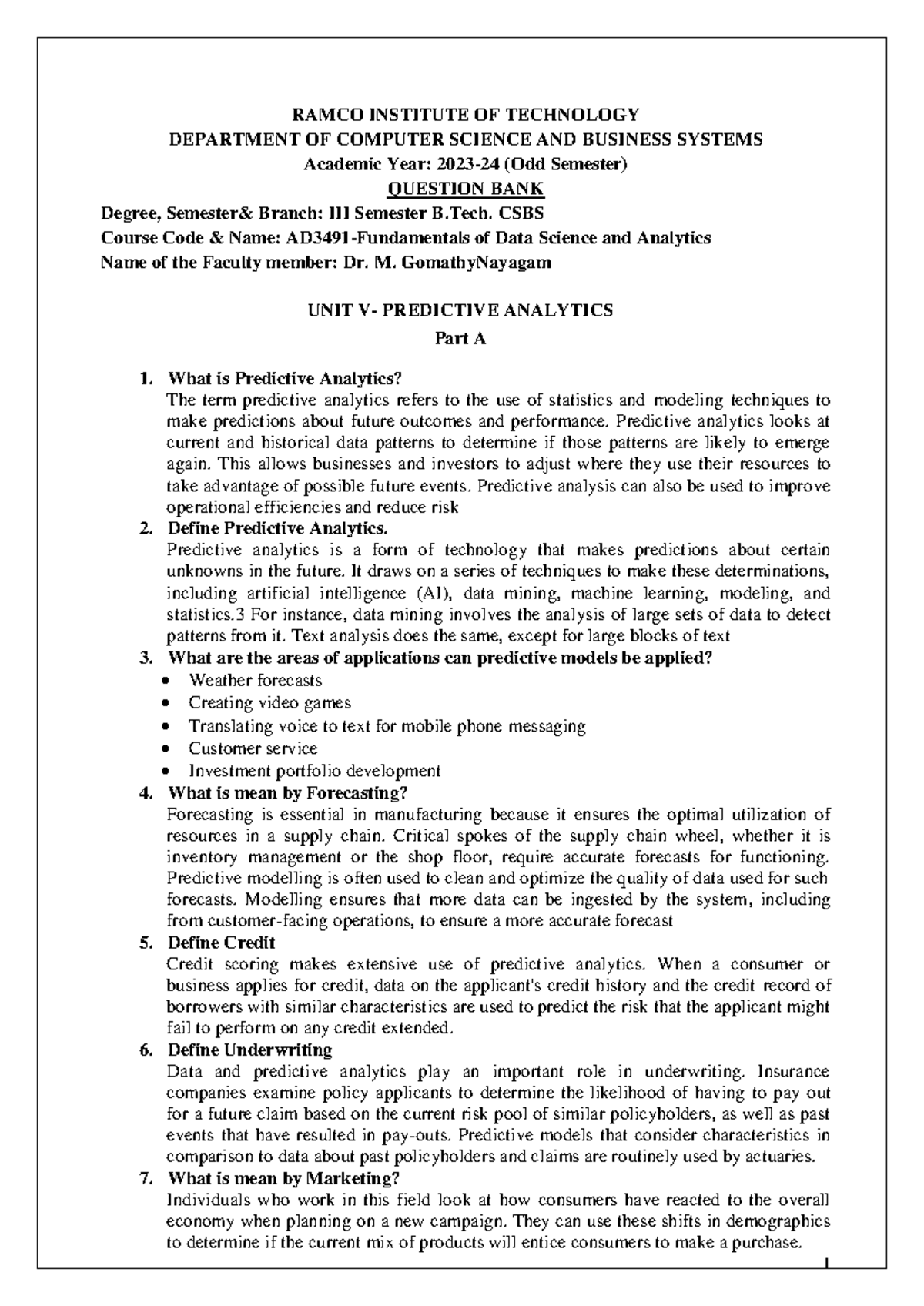 AD3491-Fundamentals of Data Science and Analytics-Two-Mark-Questions-5 ...