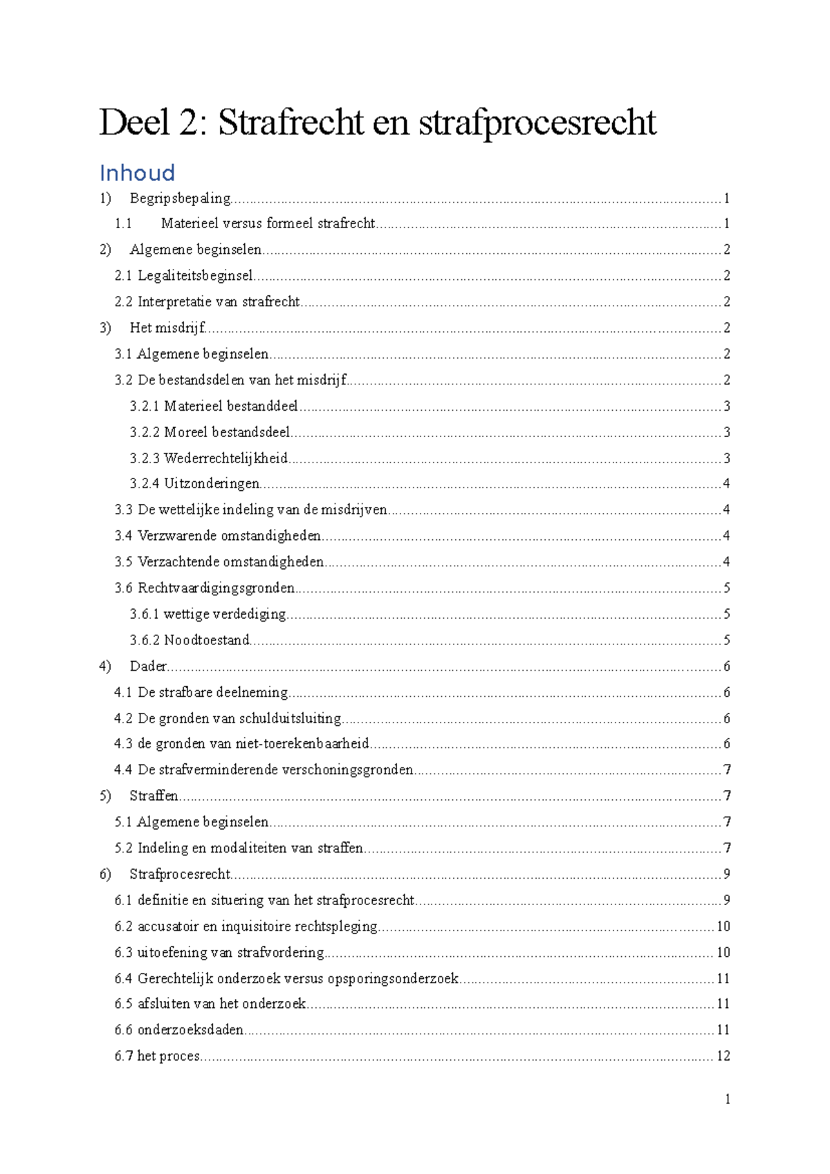 Deel2 Strafrecht En Strafprocesrecht - Deel 2: Strafrecht En ...