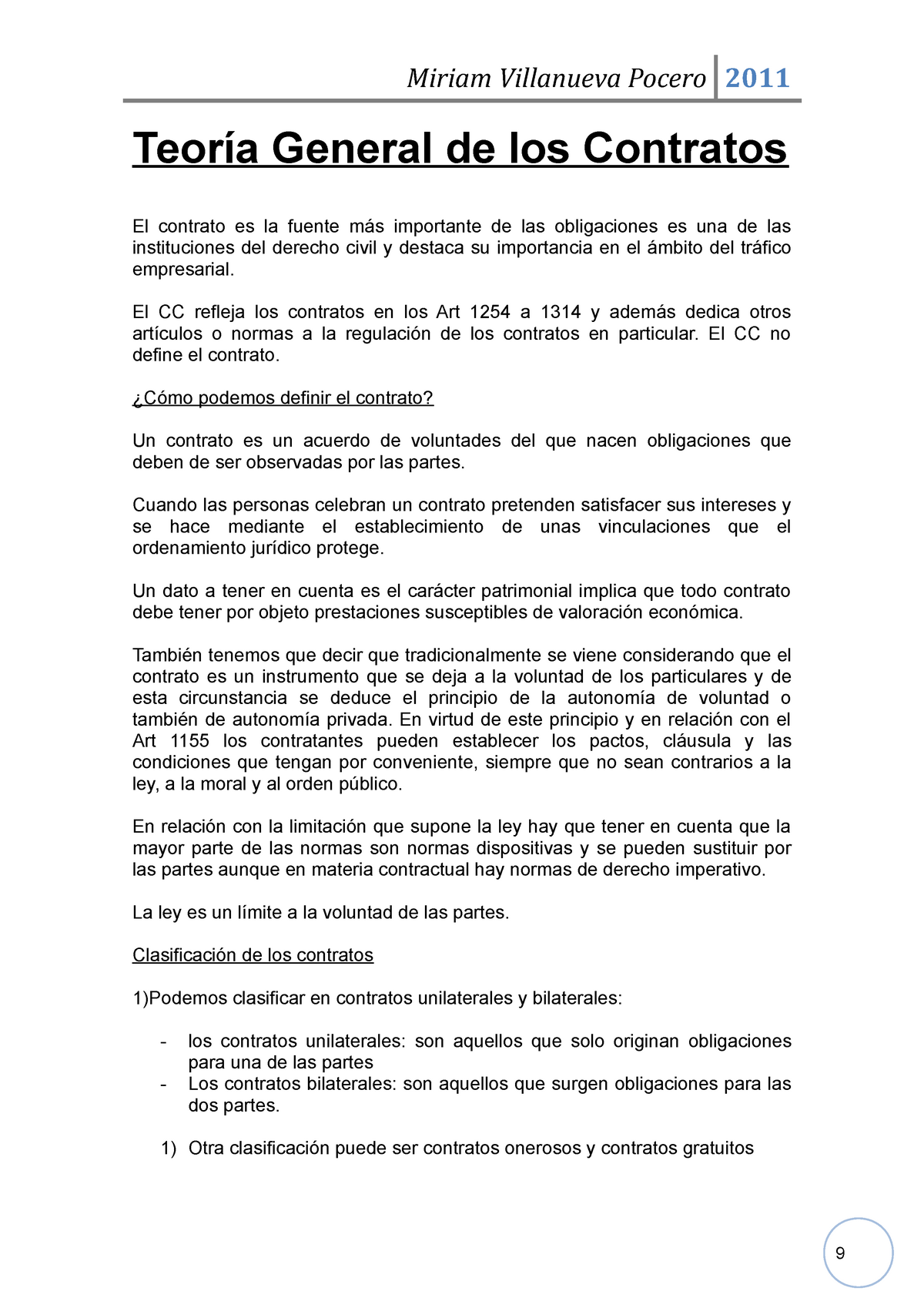 Apuntes Tema 1 Teoria General De Los Contratos 1 Teoría General De Los Contratos El 1270