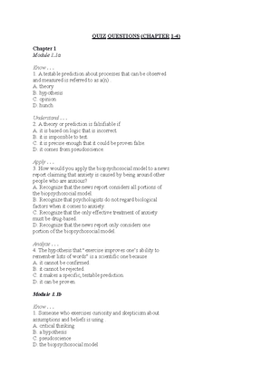 CHAP 4 Psych - full chapter notes - CHAPTER 4: 4. Sensing the World ...